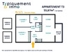 Ma-Cabane - Vente Appartement Tournefeuille, 55 m²