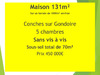 Ma-Cabane - Vente Maison CONCHES SUR GONDOIRE, 131 m²