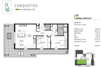 achat appartement carquefou 44470