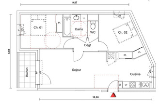 achat appartement castelginest 31780