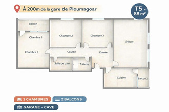 achat appartement ploumagoar 22970