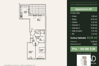 achat appartement woippy 57140