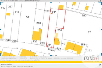 achat terrain dommartin-les-toul 54200