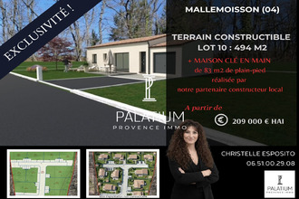 achat terrain mallemoisson 04510