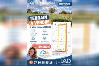 achat terrain viels-maisons 02540