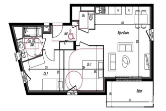  appartement clermt-ferrand 63100