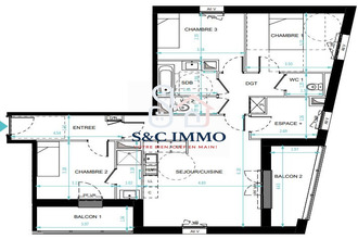  appartement magny-le-hongre 77700