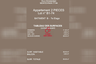  appartement mtevrain 77144