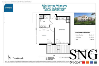 location appartement aussonne 31840