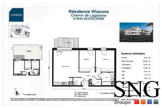 location appartement aussonne 31840