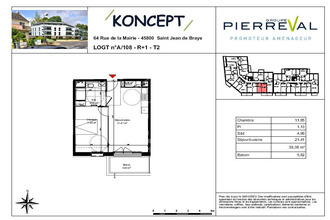 Ma-Cabane - Location Appartement SAINT-JEAN-DE-BRAYE, 39 m²