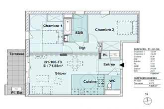 Ma-Cabane - Neuf Appartement Moidieu-Détourbe, 71 m²