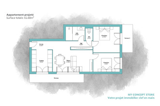 Ma-Cabane - Vente Appartement LE BOURGET, 62 m²