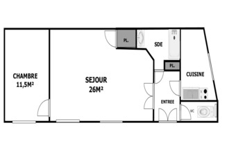 Ma-Cabane - Vente Appartement PARIS 17, 50 m²