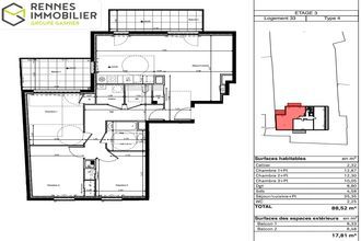 Ma-Cabane - Vente Appartement RENNES, 88 m²