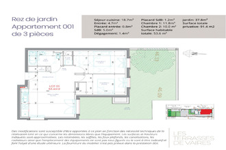 Ma-Cabane - Vente Appartement VAIRES-SUR-MARNE, 53 m²