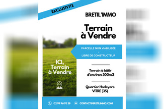 Vente Terrain 35500, VITRE France
