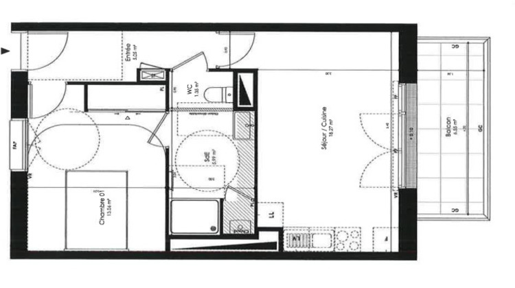 Ma-Cabane - Location Appartement ACIGNE, 44 m²