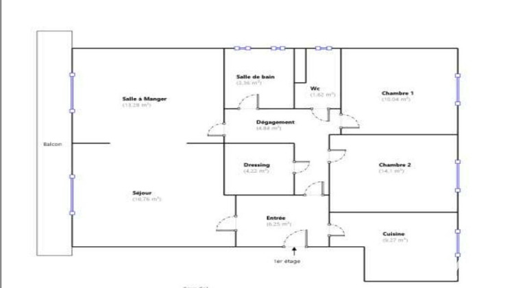 Ma-Cabane - Location Appartement Asnières-sur-Seine, 84 m²