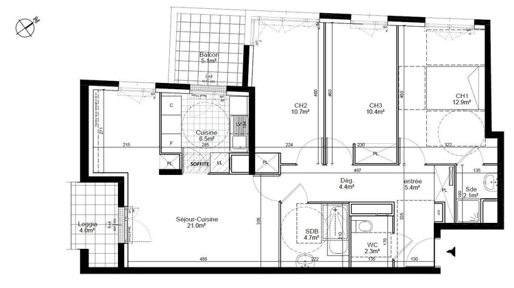 Ma-Cabane - Location Appartement Aubervilliers, 81 m²