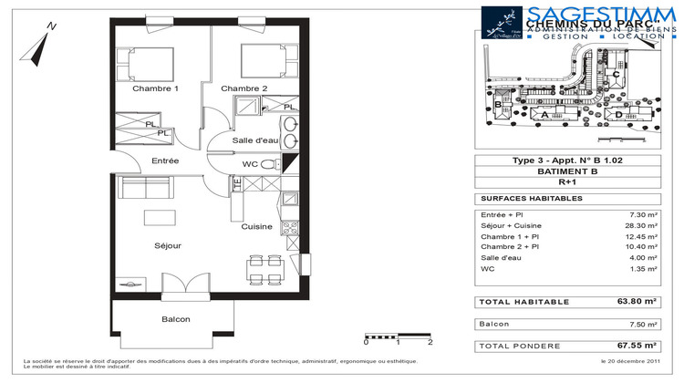 Ma-Cabane - Location Appartement AUCAMVILLE, 63 m²