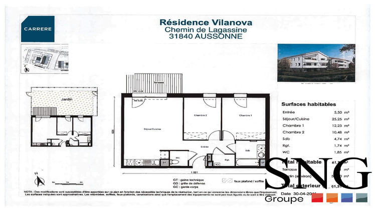 Ma-Cabane - Location Appartement Aussonne, 64 m²