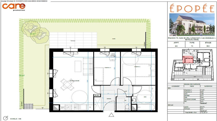 Ma-Cabane - Location Appartement Bayeux, 59 m²