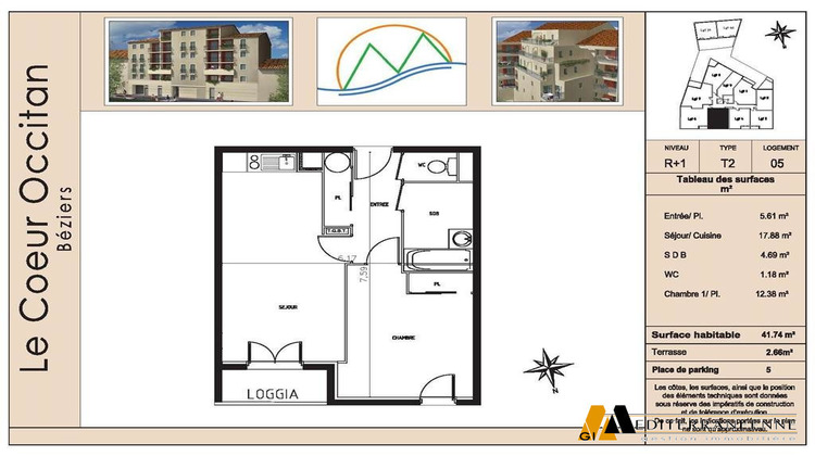 Ma-Cabane - Location Appartement Béziers, 40 m²