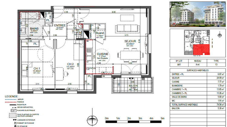 Ma-Cabane - Location Appartement BOBIGNY, 74 m²