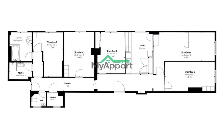 Ma-Cabane - Location Appartement Bordeaux, 15 m²