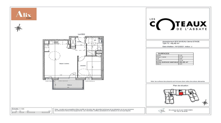 Ma-Cabane - Location Appartement CAEN, 48 m²