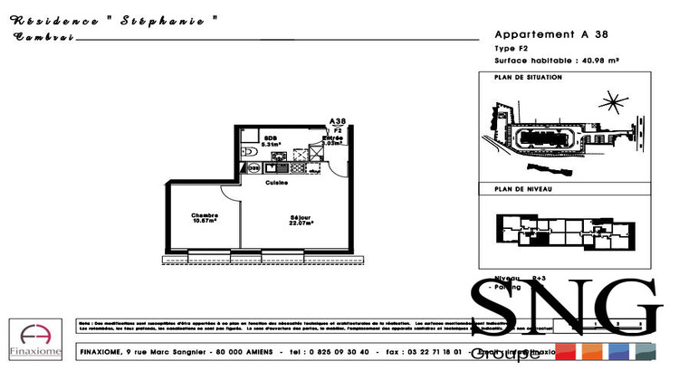 Ma-Cabane - Location Appartement Cambrai, 41 m²