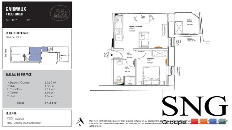 Ma-Cabane - Location Appartement Carmaux, 34 m²