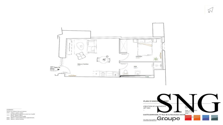 Ma-Cabane - Location Appartement Castelsarrasin, 38 m²