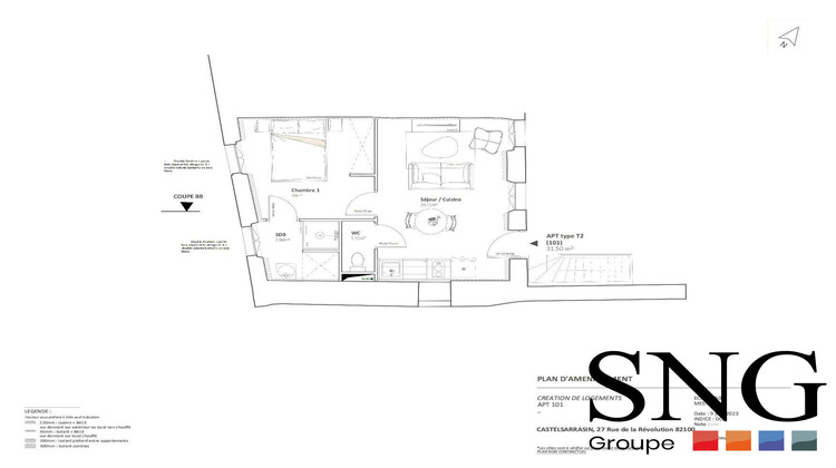 Ma-Cabane - Location Appartement Castelsarrasin, 31 m²