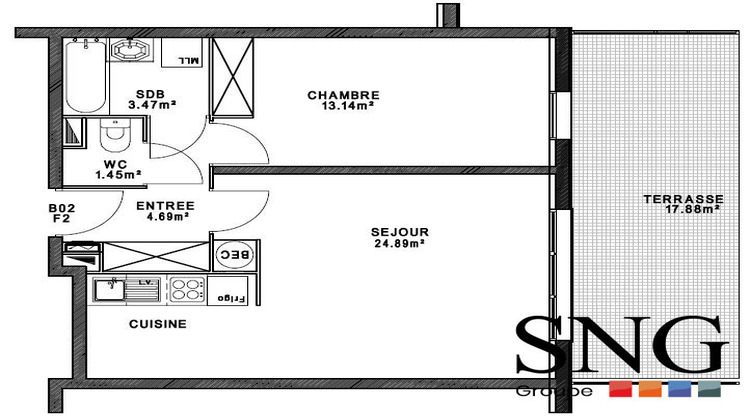 Ma-Cabane - Location Appartement Caudebec-lès-Elbeuf, 47 m²
