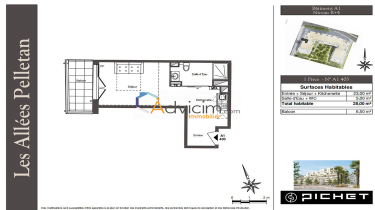 Ma-Cabane - Location Appartement Cenon, 28 m²