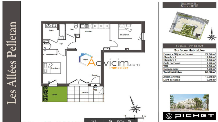 Ma-Cabane - Location Appartement Cenon, 60 m²