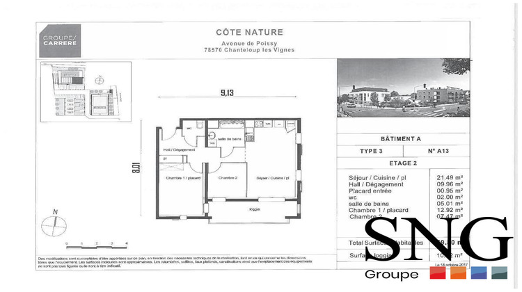 Ma-Cabane - Location Appartement Chanteloup-les-Vignes, 59 m²