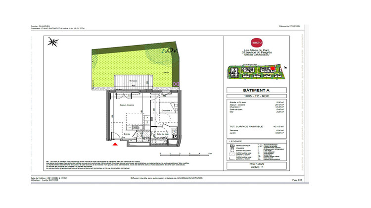 Ma-Cabane - Location Appartement CHASSIEU, 43 m²