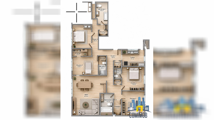 Ma-Cabane - Location Appartement Choisy-le-Roi, 121 m²