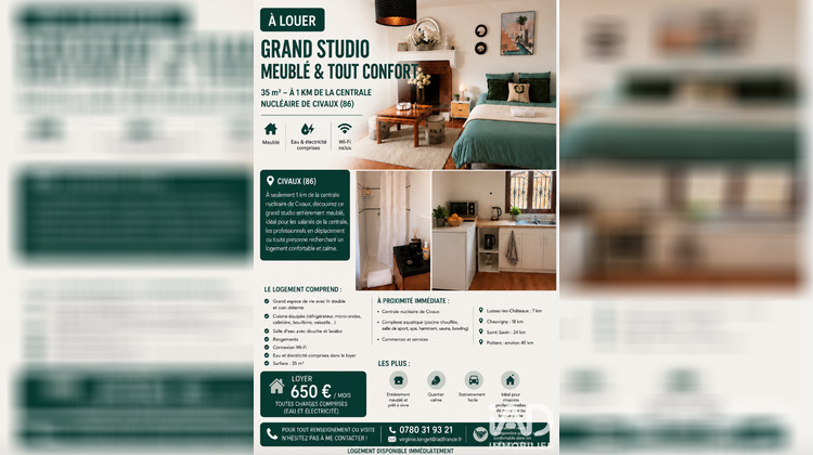 Ma-Cabane - Location Appartement Civaux, 35 m²