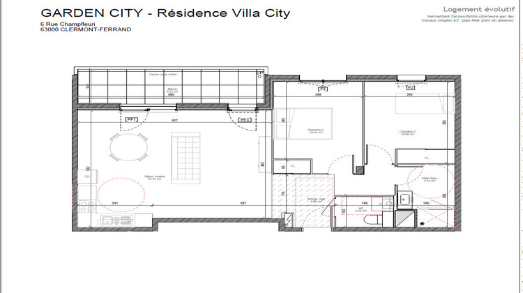 Ma-Cabane - Location Appartement CLERMONT-FERRAND, 67 m²