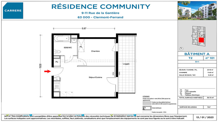 Ma-Cabane - Location Appartement CLERMONT-FERRAND, 39 m²