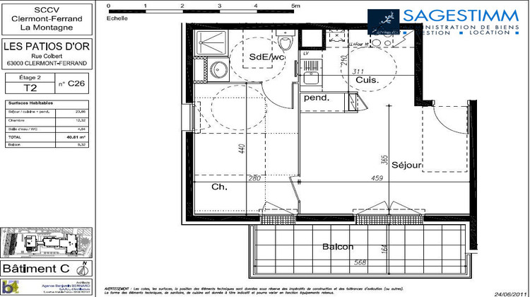 Ma-Cabane - Location Appartement CLERMONT-FERRAND, 40 m²