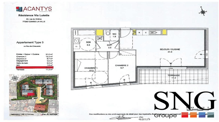 Ma-Cabane - Location Appartement Combs-la-Ville, 63 m²