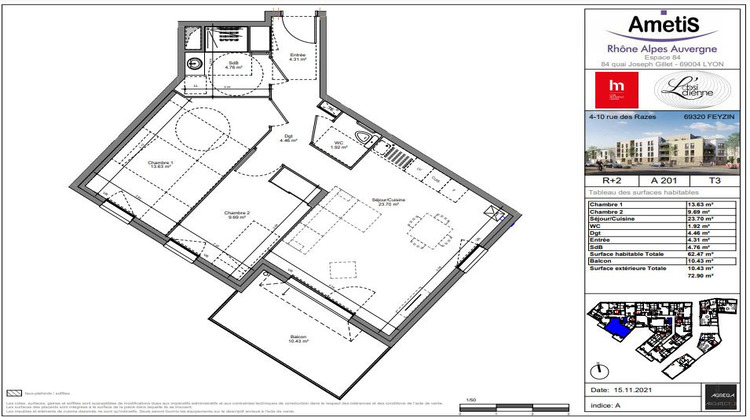 Ma-Cabane - Location Appartement FEYZIN, 62 m²
