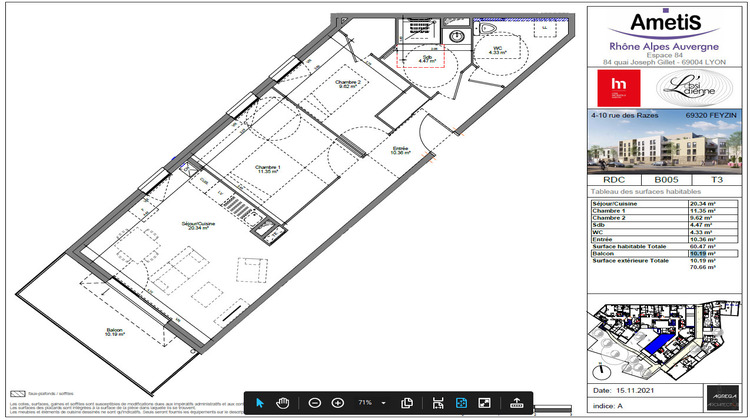 Ma-Cabane - Location Appartement FEYZIN, 60 m²