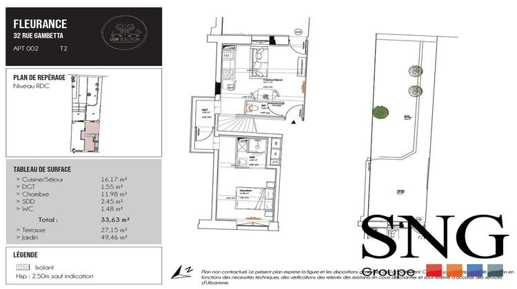 Ma-Cabane - Location Appartement Fleurance, 33 m²