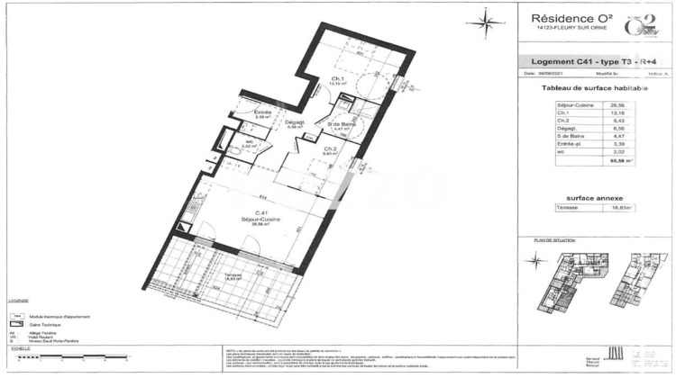 Ma-Cabane - Location Appartement FLEURY-SUR-ORNE, 65 m²